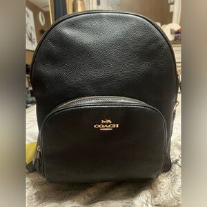 Large Coach Black Pebbled Leather Women’s Backpack